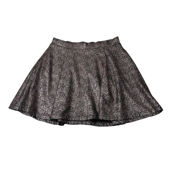Torrid Skater Skirt Sz 1 (14/16) 1X Short Metallic Foil Bronze Copper Stretch - Picture 5 of 8